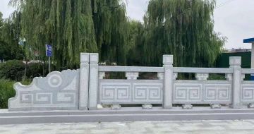 阜新 芝麻灰桥栏杆、河道栏杆安装效果