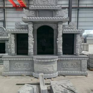 阜新 芝麻灰高档墓碑，土墓，可定制