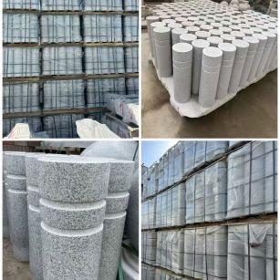 阜新 芝麻白花岗岩挡车柱、隔离柱多少钱