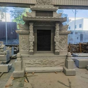 阜新 芝麻灰高档墓碑、土墓，一套也支持定做